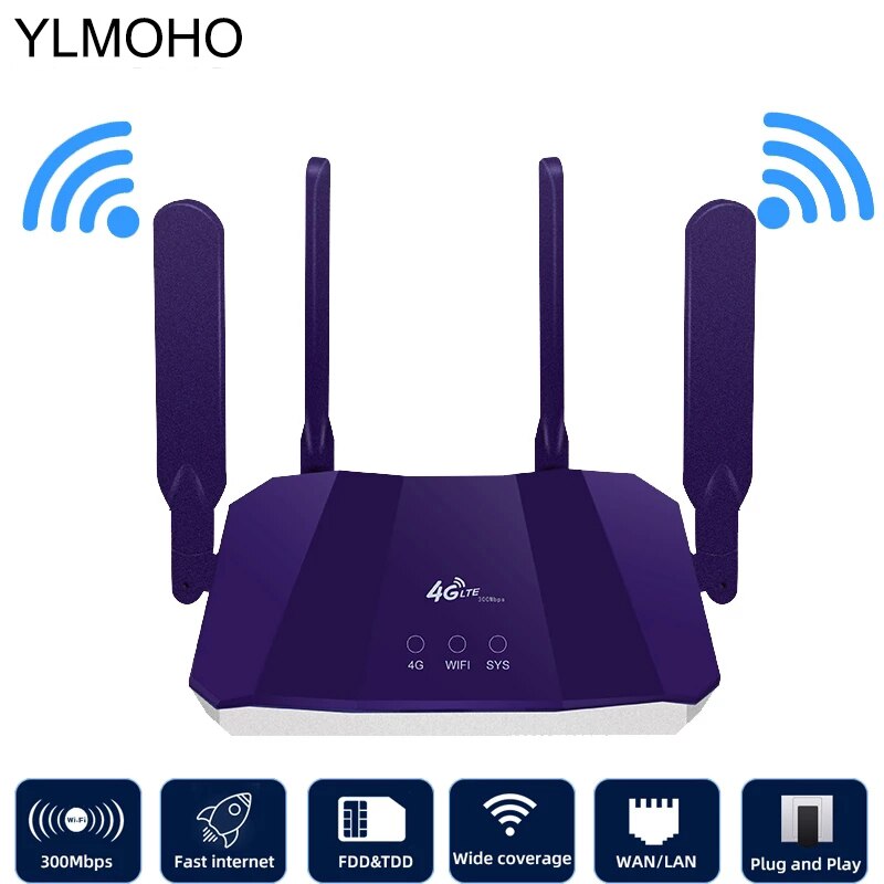YLMOHO 3g 4g Wifi    Wi-fi 300Mbps Lte..